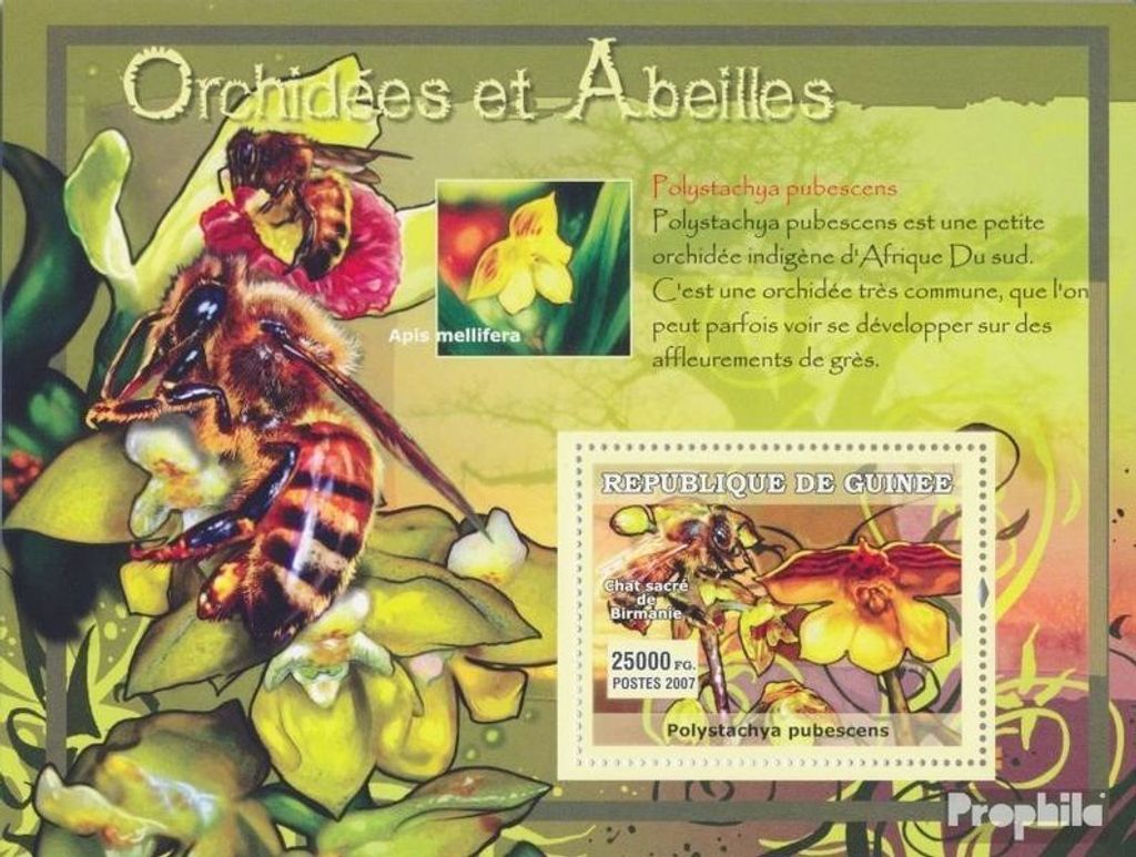 Briefmarken Guinea 2007 Mi Block 1180 (kompl. Ausgabe) postfrisch Polystachy pubescens