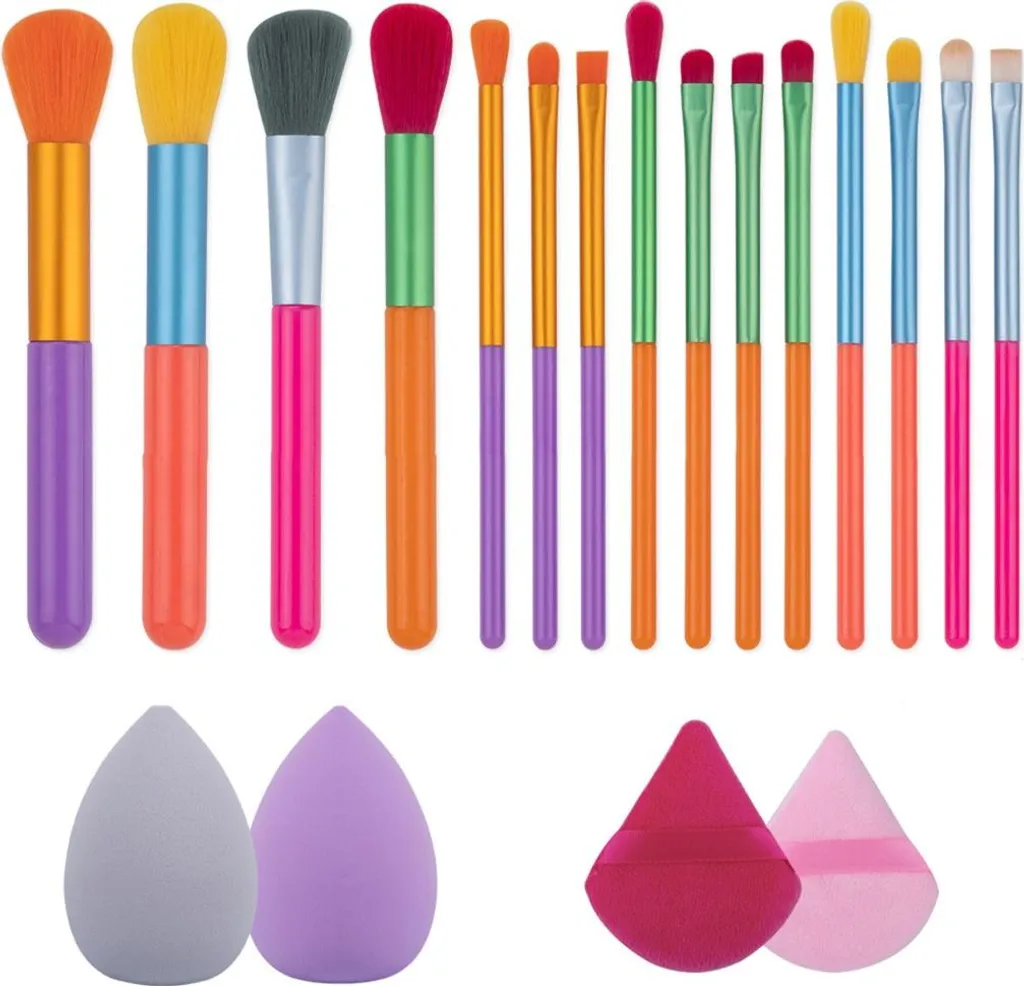 INF Set 15 Pennelli Trucco Acquerello - Morbide Fibre Sintetiche