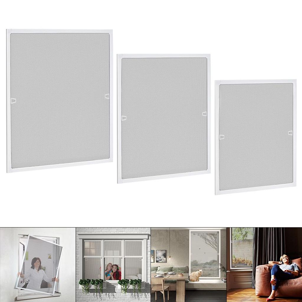 YZNAHRE Fliegengitter Fenster 120x140 cm mit Rahmen Produktbild 