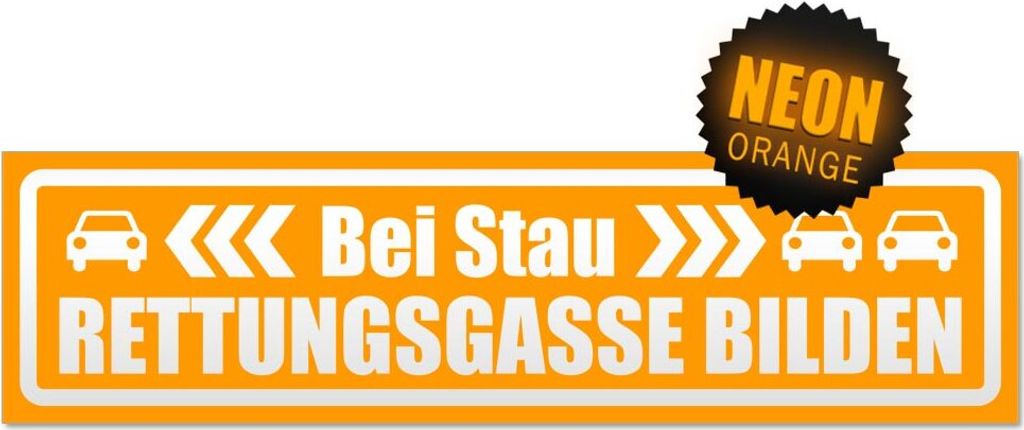 bei Stau Rettungsgasse bilden invertiert Magnetschild Schild magnetisch