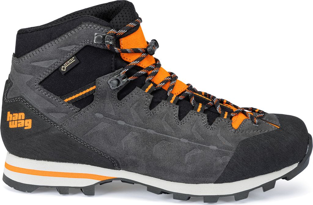 Hanwag Herren Trekkingstiefel MAKRA LIGHT GTX Asphalt Orange