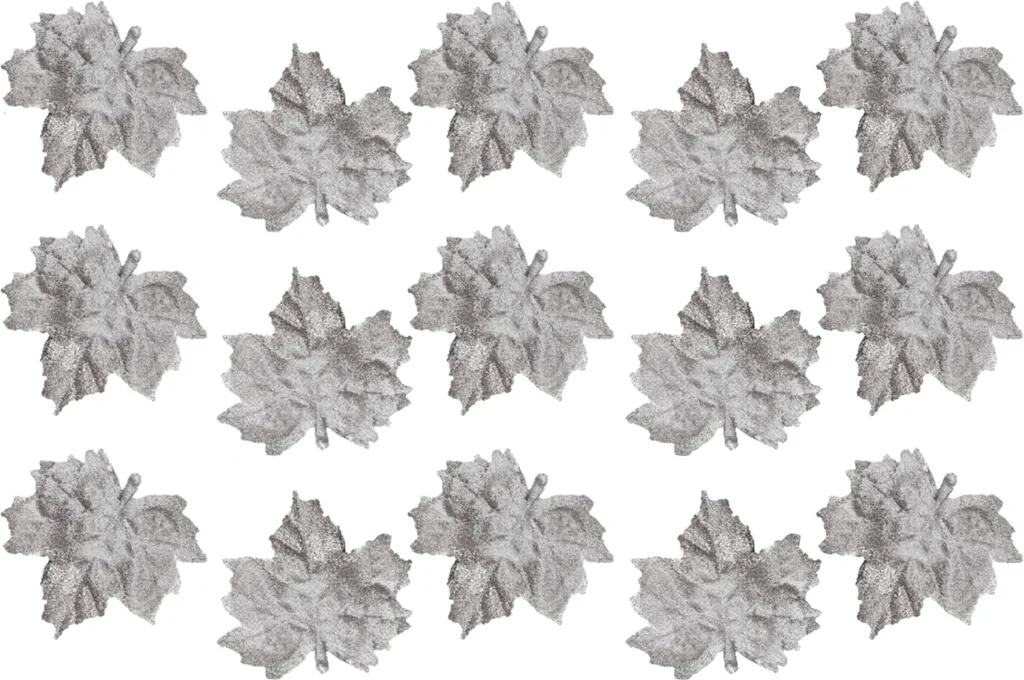 Sublimez votre table avec ce lot de 15 feuilles argentées 8,5 cm chic