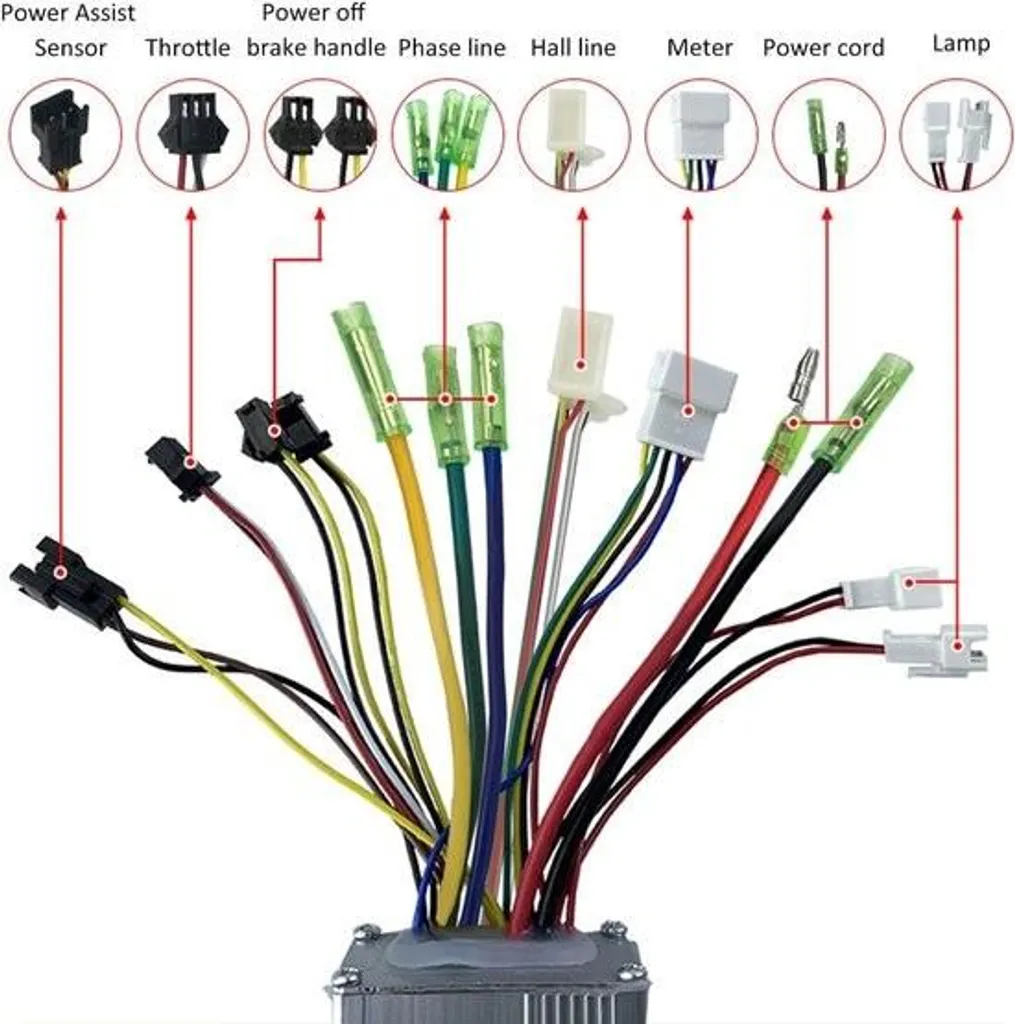 Kit contrôleur de moteur vélo électrique 250W 350W pour conversion VAE