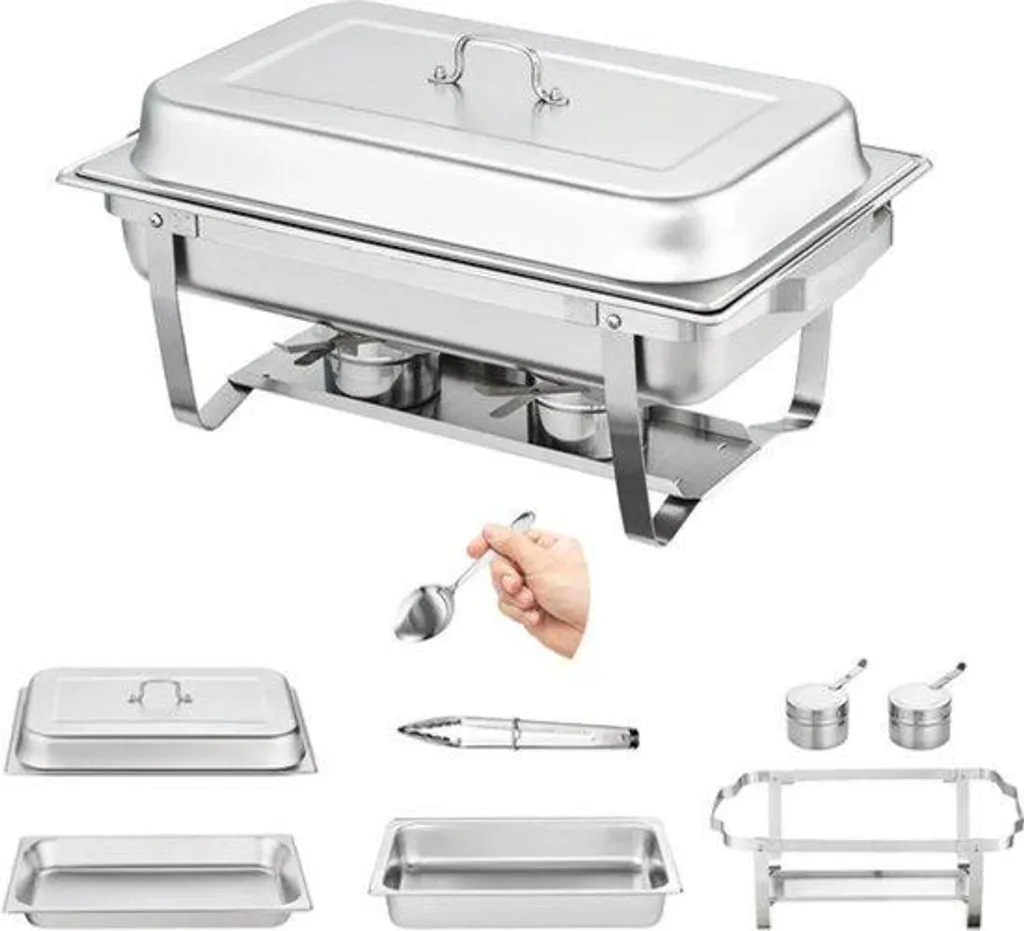 Chauffe-Plat pour Banquet et Buffet : Lot de 2 Chafing Dish Complet