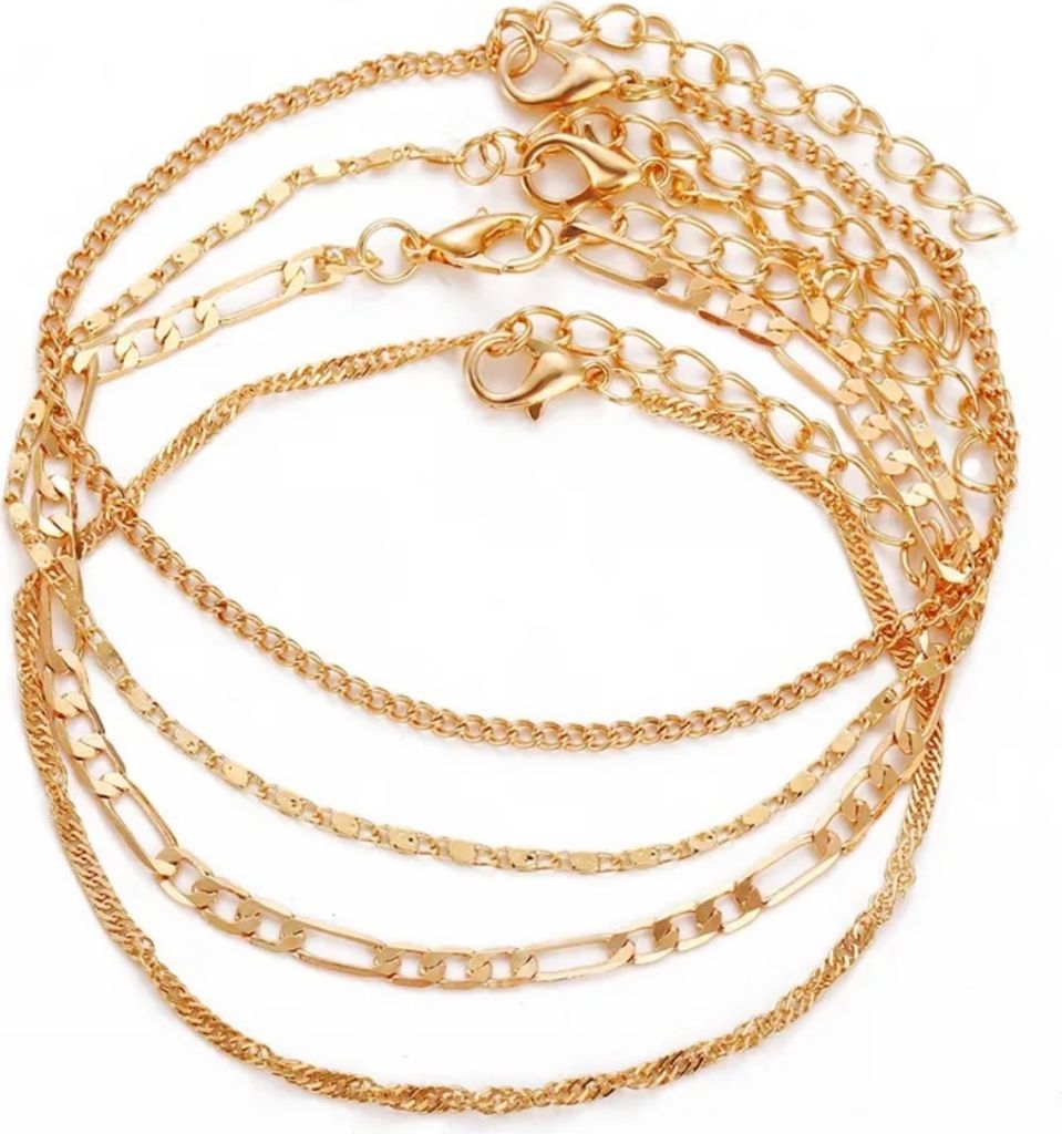 Fußkettenset JU-34551 - Eleganter Goldschmuck KP34551