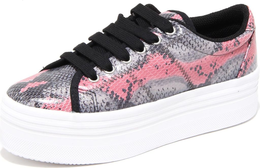 6807H Turnschuhe zeppe donna JEFFREY CAMPBELL zomg Schlange scarpe Schuhe Frauen