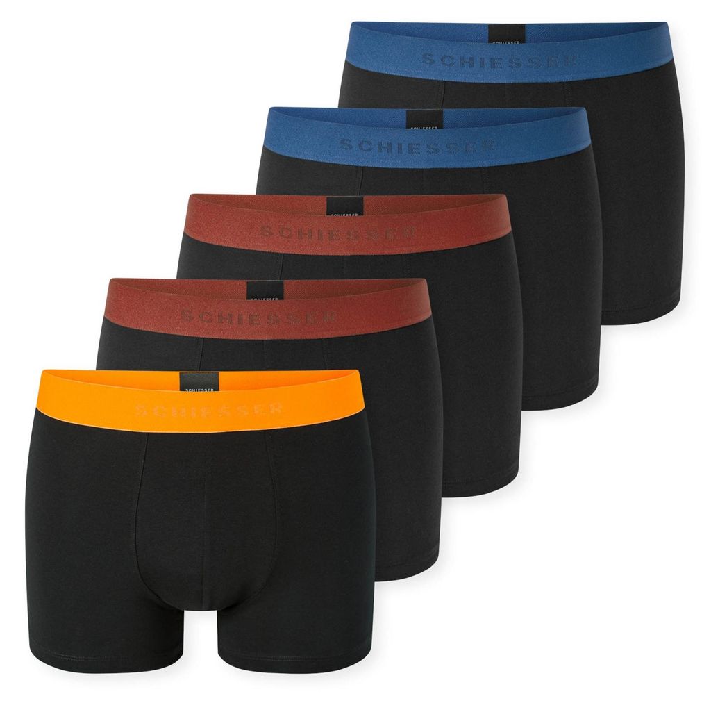 Schiesser Herren Boxershorts 95/5 Organic Baumwolle | 5er Pack | 7851