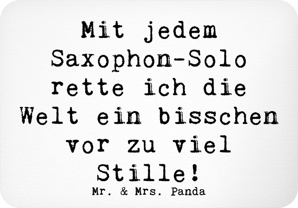 Mr. & Mrs. Panda magnet Spruch Saxophon Magie - Weiß - Geschenk, Musiker, Notizhalter, Pinnwandmagnet, Lernen, zettelhalter, Solo, Fortgeschritten...