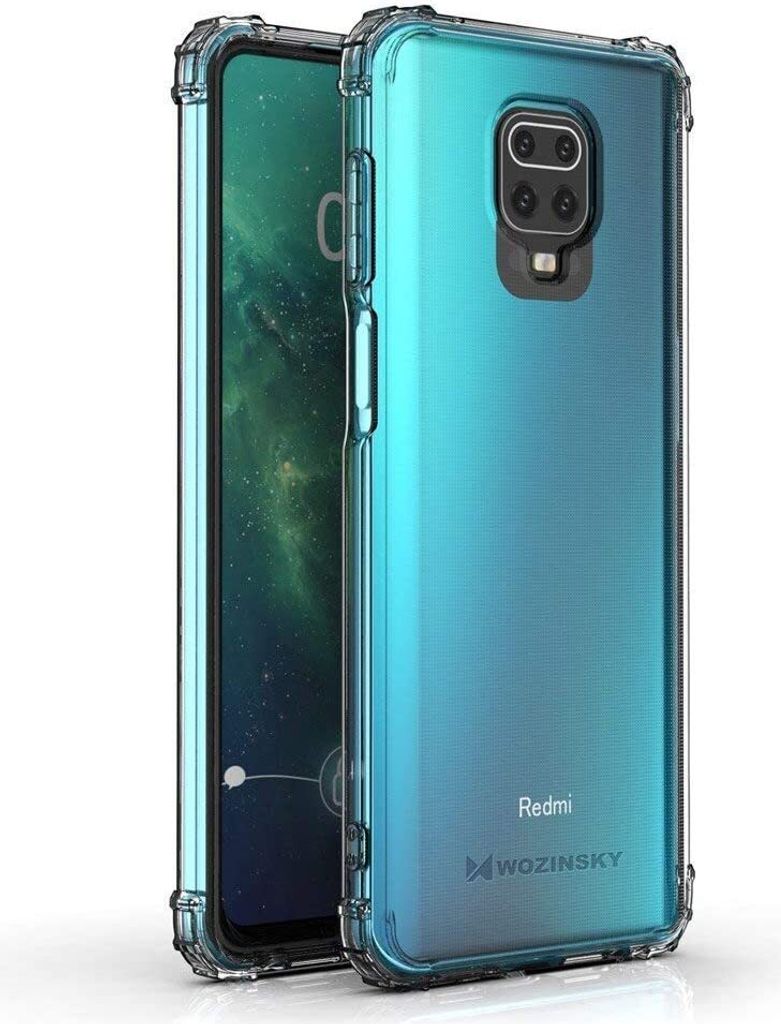 Panzerhülle Bumper Wozinsky Armor SchutzHülle kompatibel mit Xiaomi Redmi Note 9S Silikon Hülle Zubehör Tasche Panzerschale Panzer in Transparent