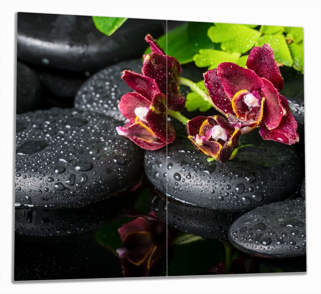 Wallario Herdabdeckplatte aus Glas, Größe 60 x 52 cm Produktbild 