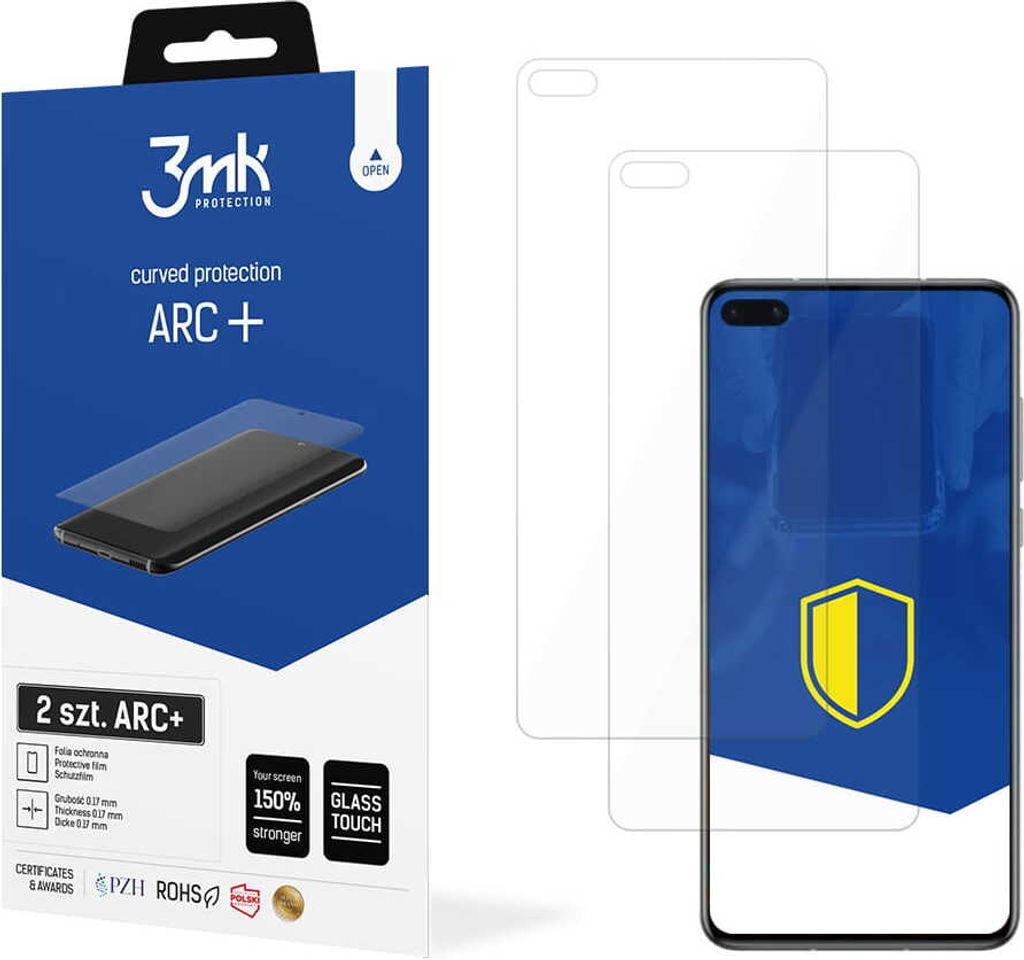 3mk Display Schutzfolie ARC+ für Huawei P40 5G 0,17mm Self-Heal (2 Stück)