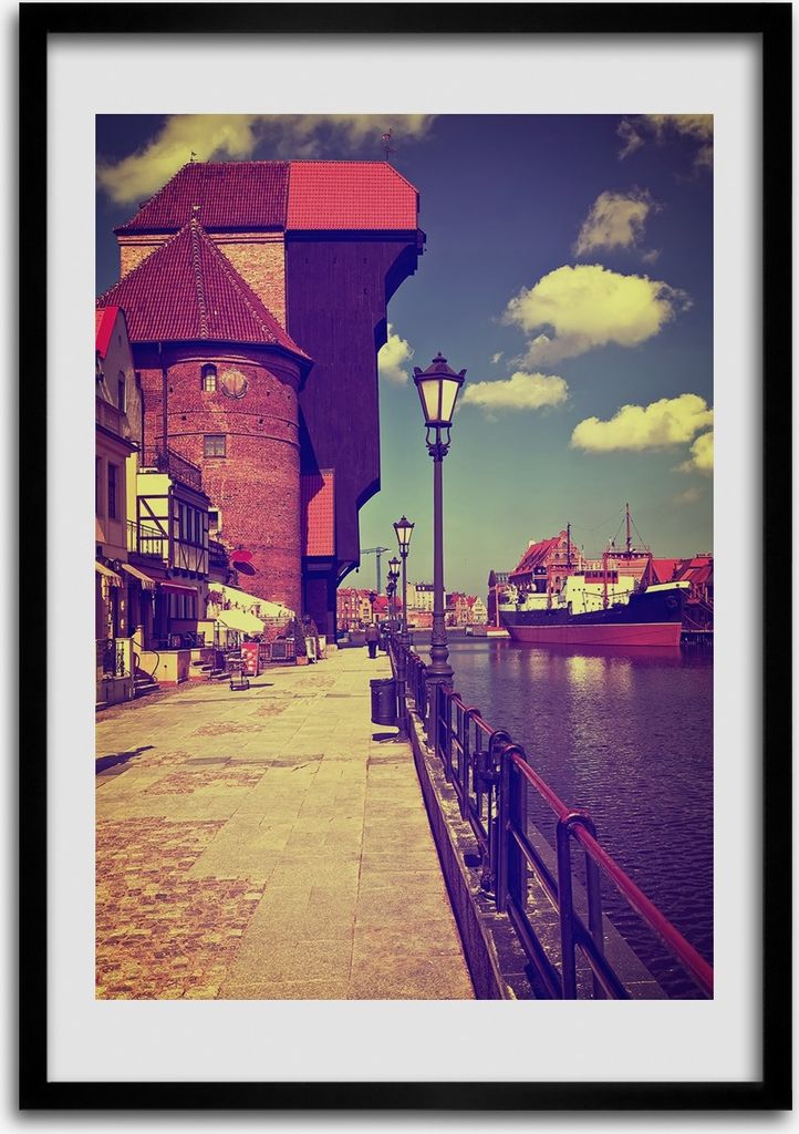 Bild - Bilderrahmen - Foto - 70 cm x 100 cm - MDF - Rahmen - Wandkunst - Gdansk Polen