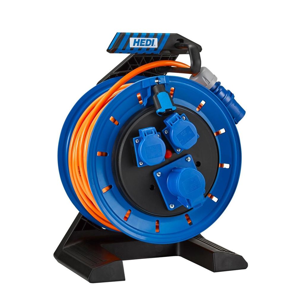 HEDI K740Q2TFC Vollkunststoff Camping Kabeltrommel „Generation 7 Champion“ 40m