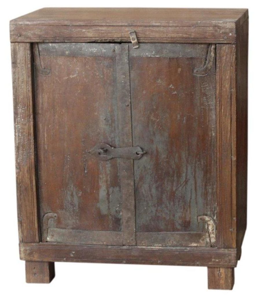 Vintage Beistellschrank, Kommode, Nachttischschrank, Flurschrank - Modell 68, Braun, Holz, 53*43*26 cm, Kleine Schränke
