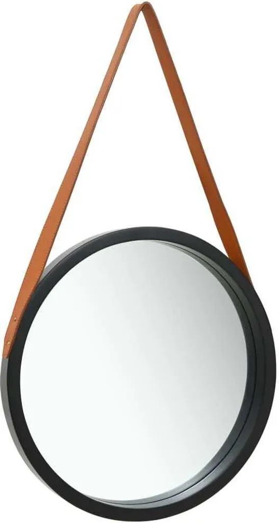 Specchio Design con Laccio Nero 50cm - Arredo Moderno Casa e Bagno