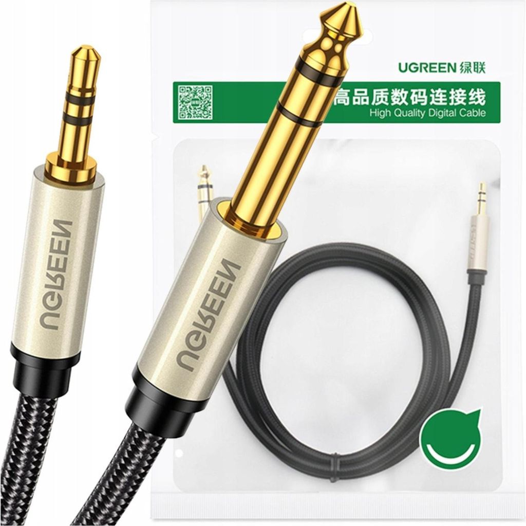 Ugreen 10625 cavo audio 1 m 2 x 6,35 mm 3,5 mm Nero Immagine del prodotto 