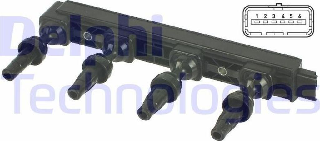 DELPHI GN10654-12B1 Zündspule 12V passend für PEUGEOT 308 Produktbild 