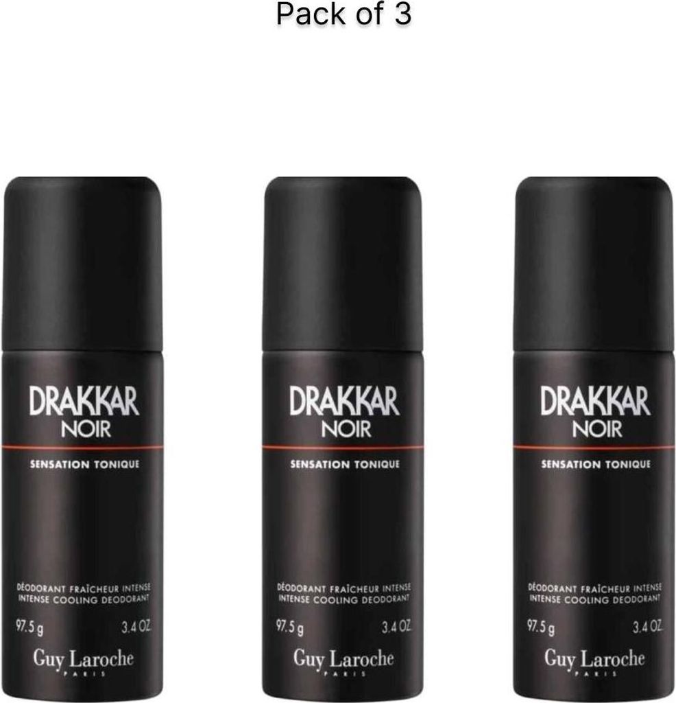 Guy Laroche - Drakkar Black - Deodorante per uomo 3x150ml Immagine del prodotto 