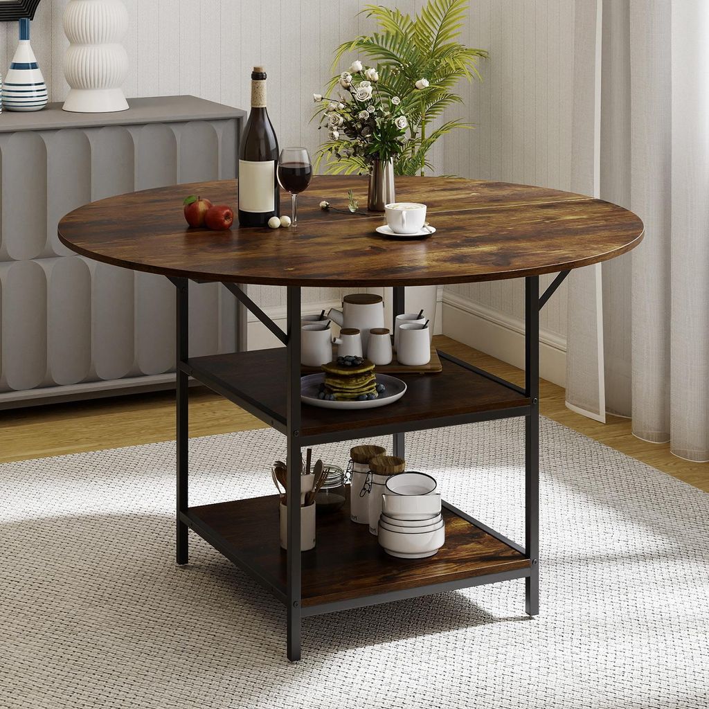Tavolo da pranzo COSTWAY rotondo 120cm, tavolo da cucina in Immagine del prodotto 