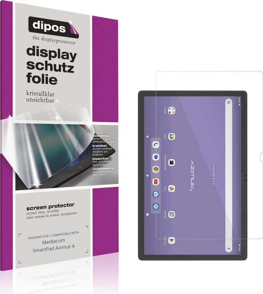 2x Pellicola Mediacom SmartPad Azimut 4 Protezione Schermo Claro dipos