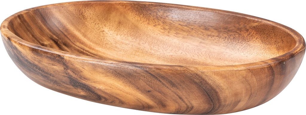 Ovale Schale aus Holz 30cm Holzschale Schüssel Akazie Produktbild 
