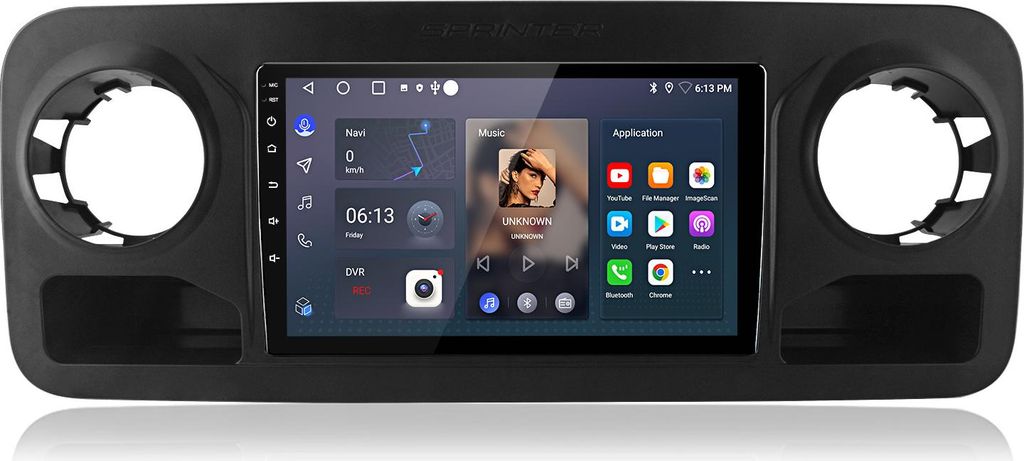 10 Zoll 6+128GB Android Autoradio für Mercedes-Benz Sprinter 2018-2022 Wireless CarPlay Android Auto 4G WiFi GPS Navi 8Kern RDS DSP DAB+ BT