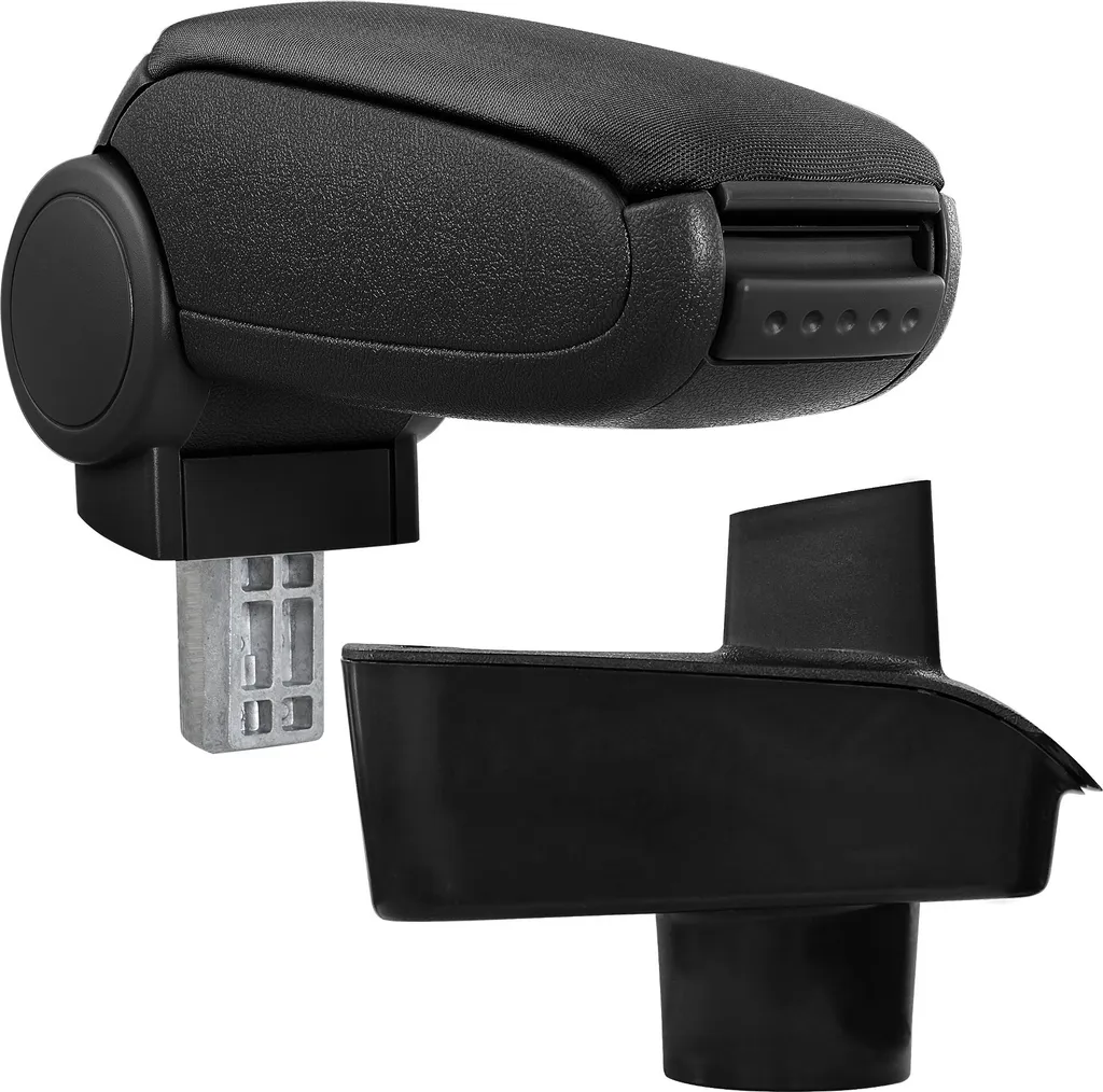 Bracciolo Auto Universale Per Ford Fiesta 2009-2017 – Console Centrale Con Portabevande E Doppia USB Ricarica Rapida – Pelle Resistente, Nero - 3