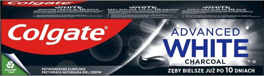 Colgate Advanced White Charcoal Zahnpasta mit Aktivkohle, Produktbild 