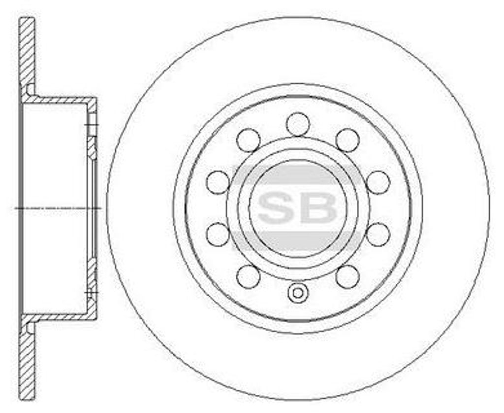 Hi-Q Bremsscheibe Hinten für VW GOLF VI (5K1) 255mm SD5406