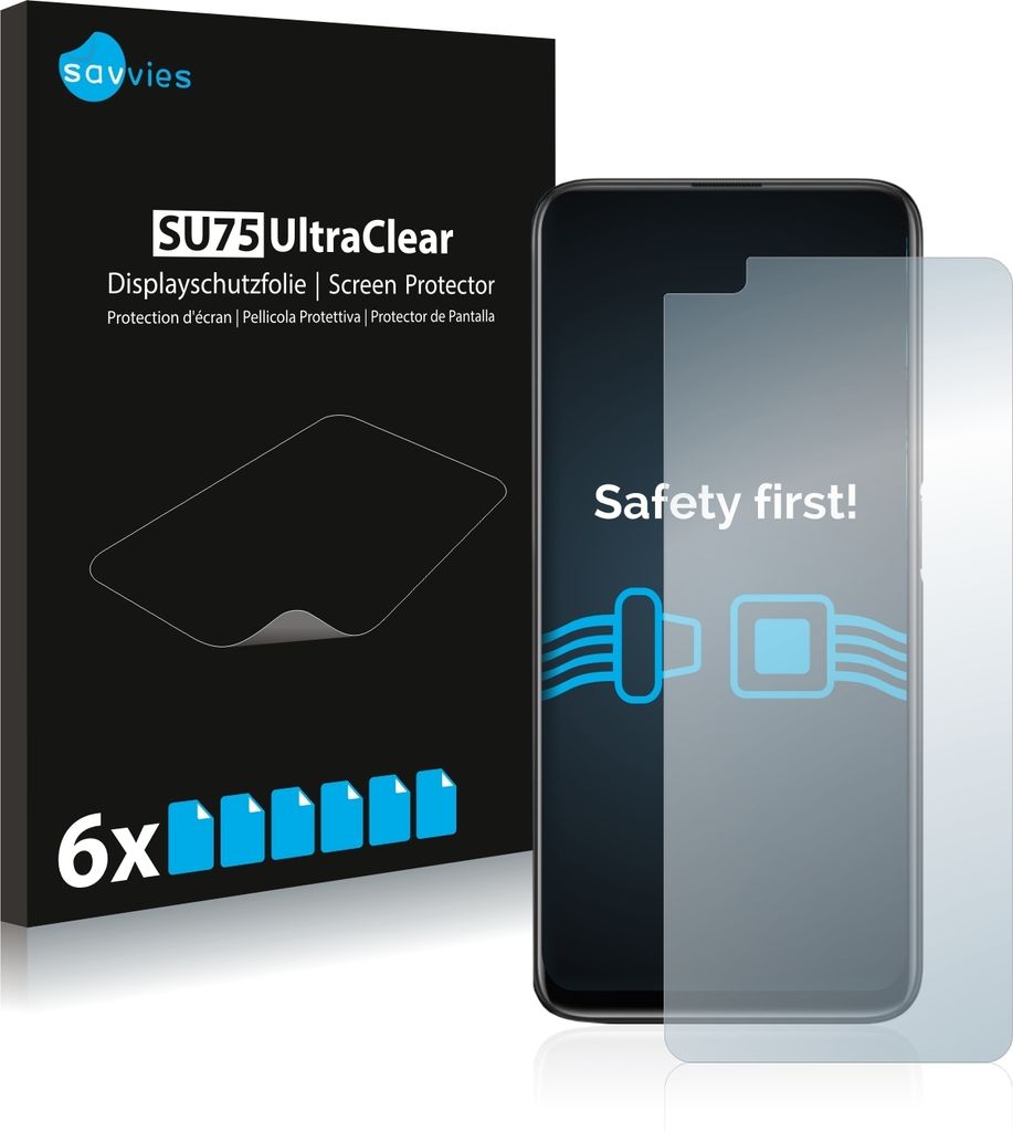 6x Für realme 6 Pro Schutzfolie Savvies Displayschutz Display Schutz Folie Klar Transparent