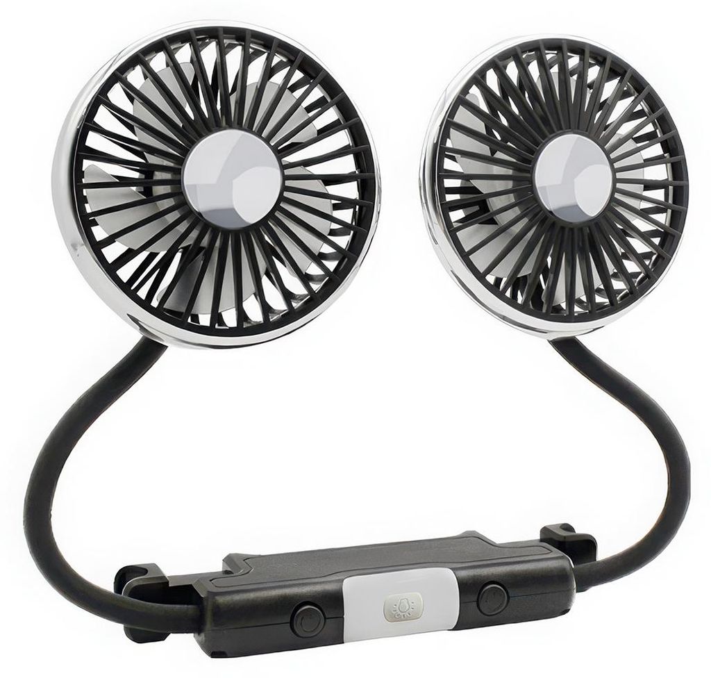 Doppelkopf Auto Ventilator USB 3 Geschwindigkeiten mit LED Produktbild 