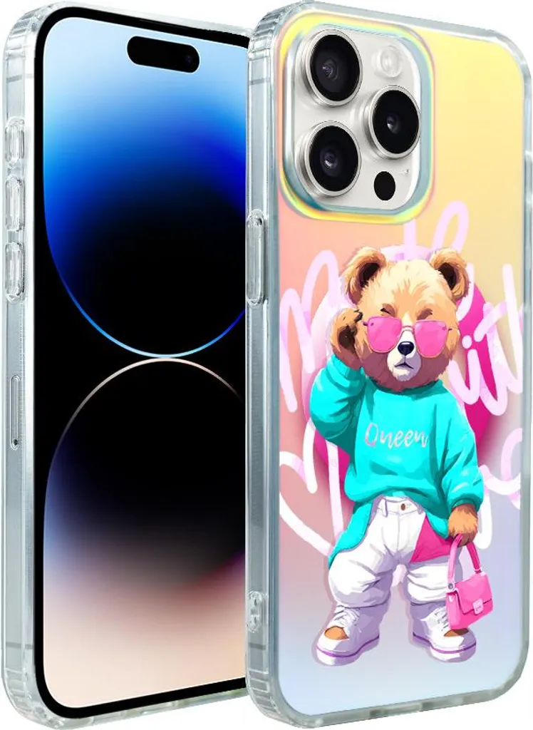 Cover MagSafe iPhone 14 Pro IBIZU Orsetto Cambio Colore Fashion