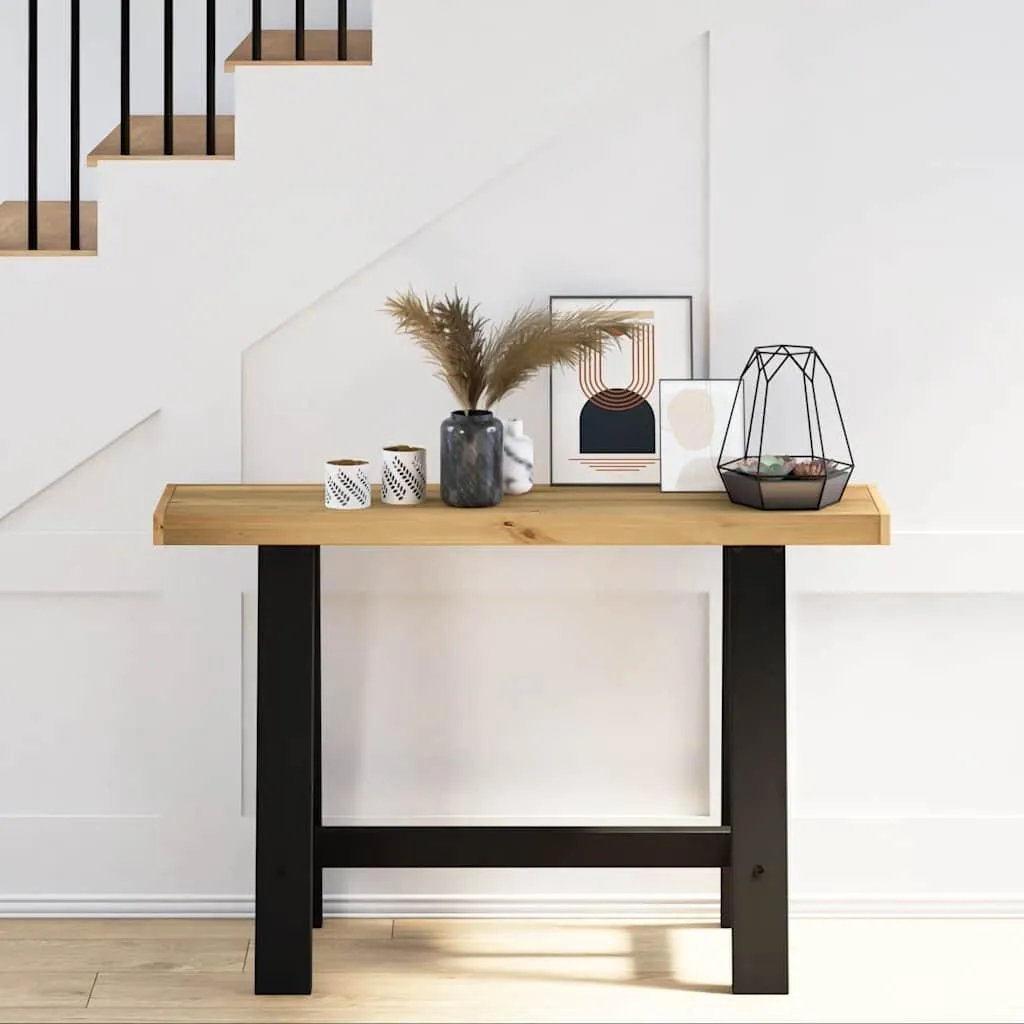 Tavolo consolle NOAIN gambe ad A 120x30x75 cm legno di pino massiccio