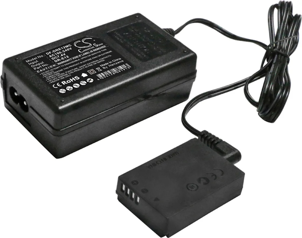Adaptateur Secteur DR-E12 Coupleur CC pour Canon EOS 100D et EOS M2