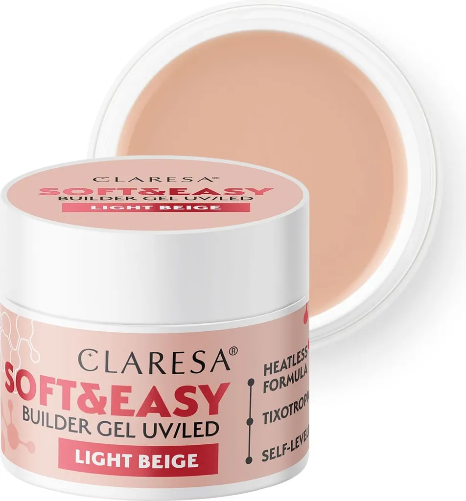 Claresa Soft&Easy Gel de construction Light Beige 90g pour manucure