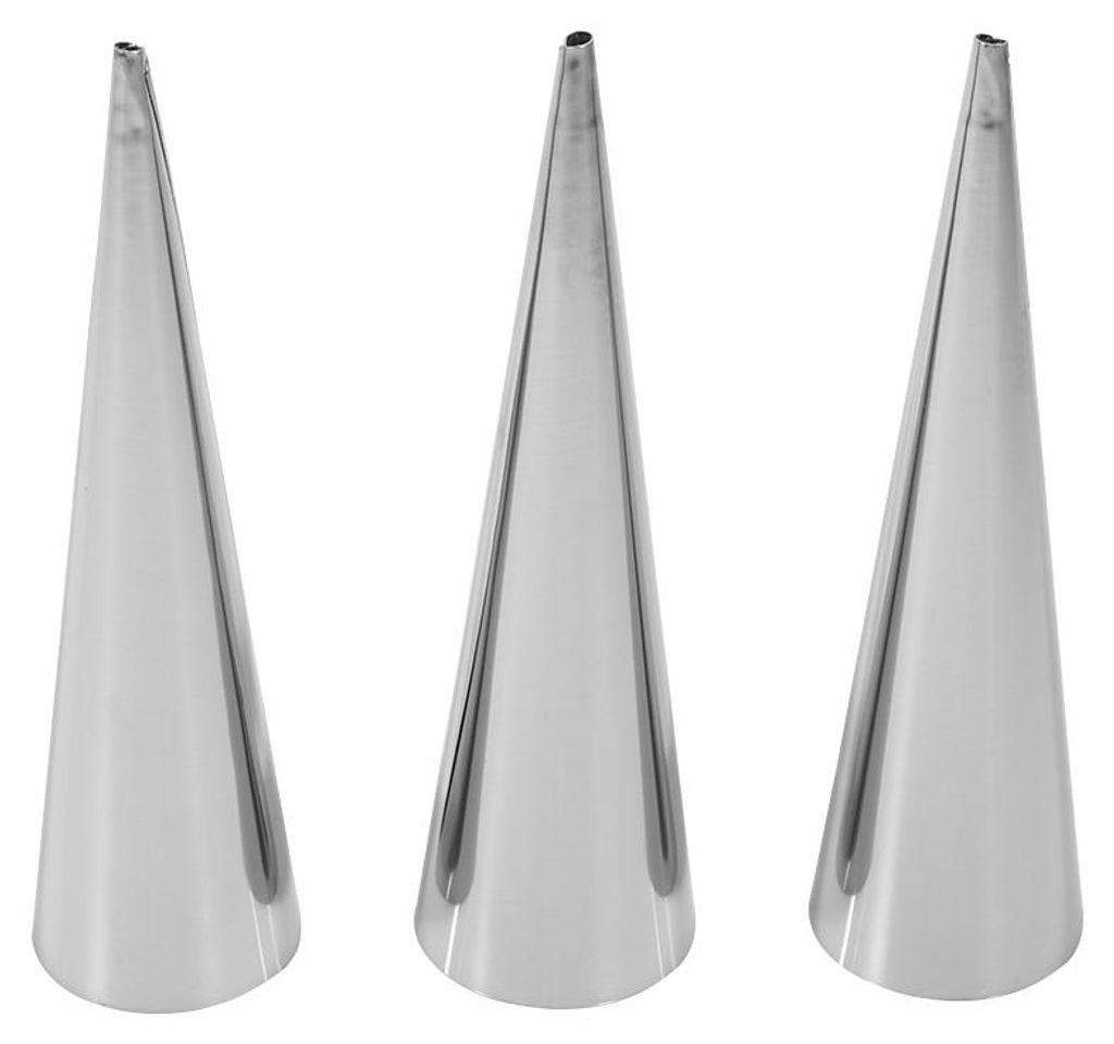 3er-Pack Edelstahl-Antihaft-Dessert-Cannoli-Croissant-Röhrchen Backwerkzeugform (L)