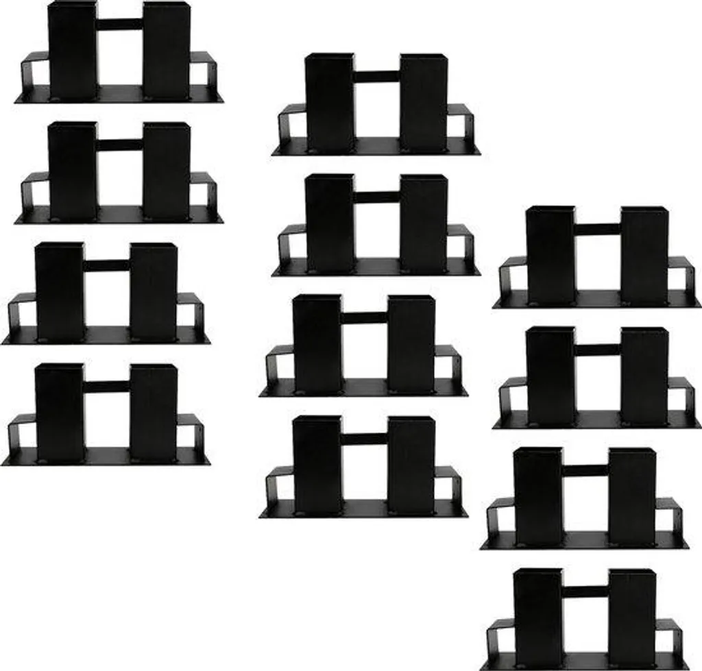 Porte-bûches pour cheminées ouvertes en acier noir robuste de 45 cm