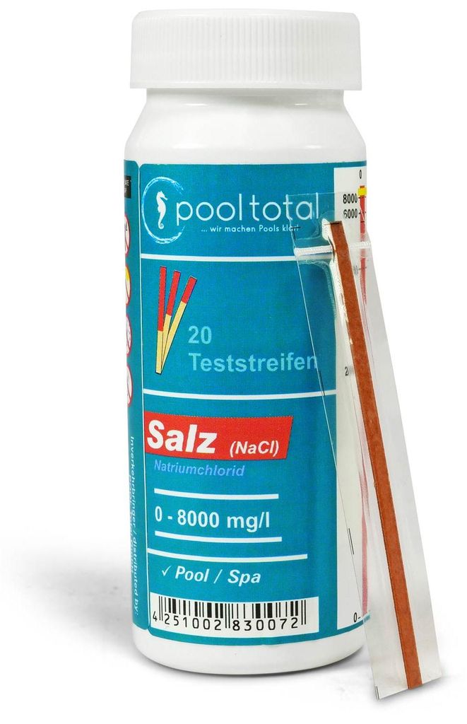 POOL Total Teststreifen Salz (NaCl) 0-8000 mg/l (20 Produktbild 