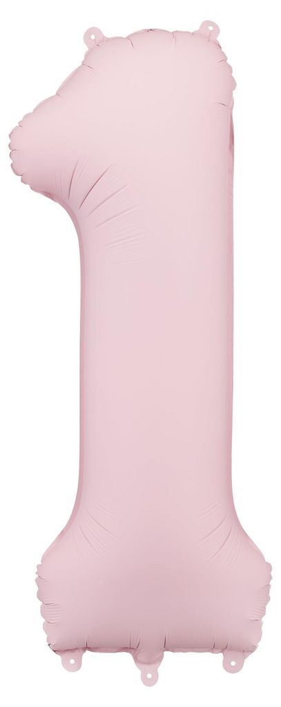Palloncino in foil Numero 1 86cm rosa 76136 Immagine del prodotto 