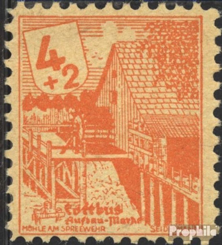 Briefmarken Cottbus 1945 Mi 3w postfrisch Wiederaufbau Produktbild 