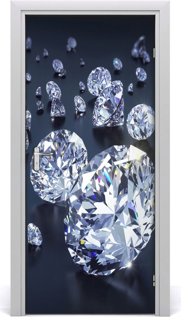 Tulup Türaufkleber 95x205 cm Dekorative Aufkleber Selbstklebend Wasserdichte Tapete Abnehmbar Schlafzimmer Wohnzimmer Wohnkultur - Diamanten mit n...