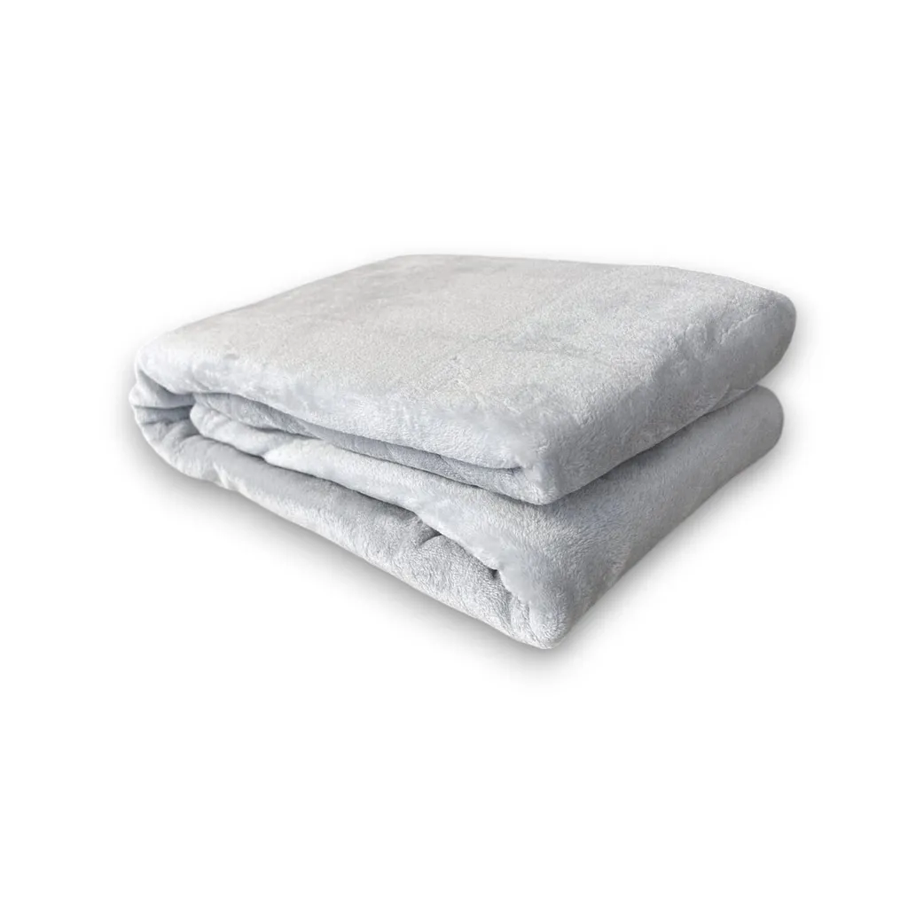 Coperta Calda in Flanella 180x220 cm: Relax XXL Grigio Chiaro