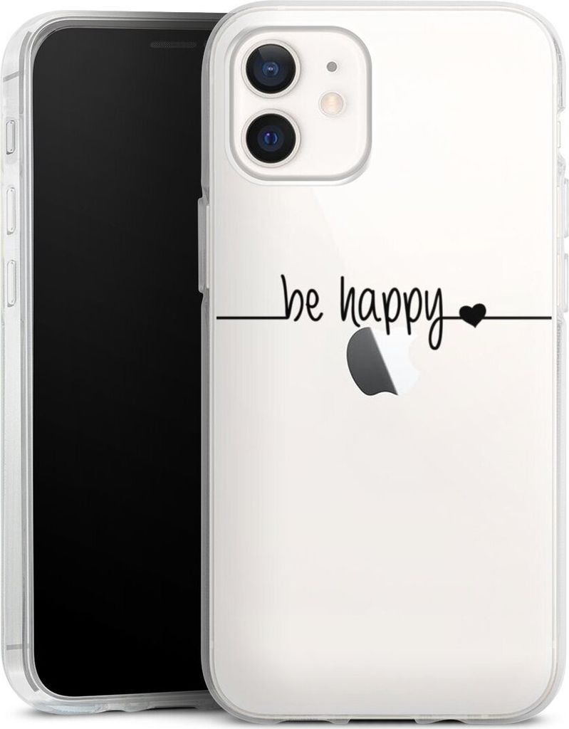 DeinDesign Handyhülle für Apple iPhone 12 mini Silikon Hülle Case Smartphone Schutzhülle Glück Statement Motiv ohne Hintergrund