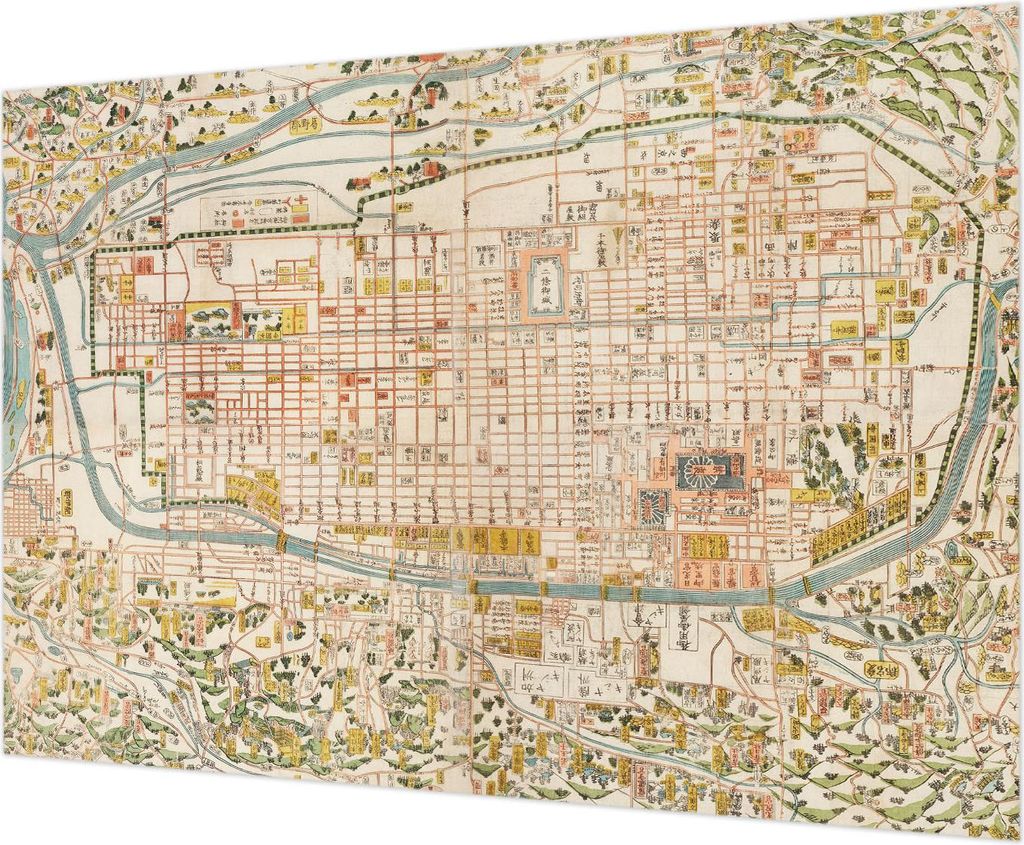 Wandtapete - Dekorative Tapete für Wohnzimmer - Tapetenfolie für Wanddekoration - 312x219 cm - Antike Karte