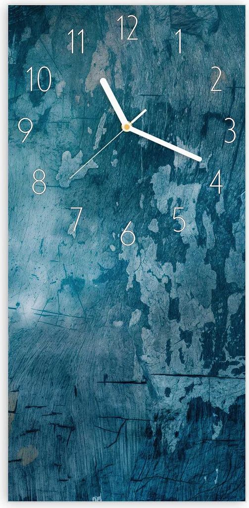 Wanduhr aus Glas mit Motiv Abstrakte Textur- 30 x 60 cm - inkl. Aufhängesystem