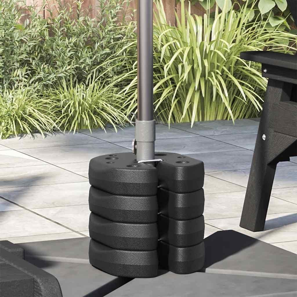 vidaXL Padiglione pesi 4 pz. nero 220x50 mm calcestruzzo Immagine del prodotto 