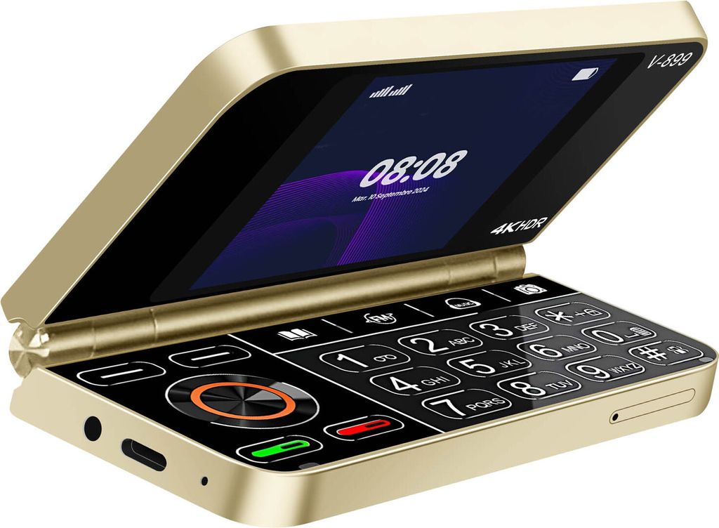 Avizar, flipový telefon 2G s duálním displejem, dvě SIM Obrázek produktu 