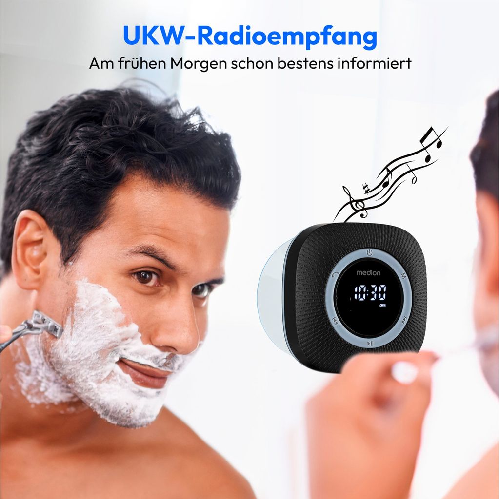 MEDION S66884 Duschradio mit Bluetooth (Badradio, UKW Produktbild 4