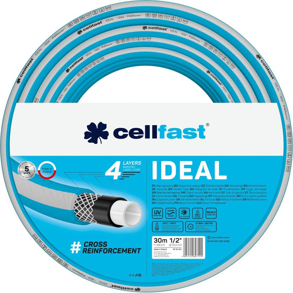 Cellfast Wąż Ogrodowy  Ideal 1/2" 30M Zdjęcie produktu 