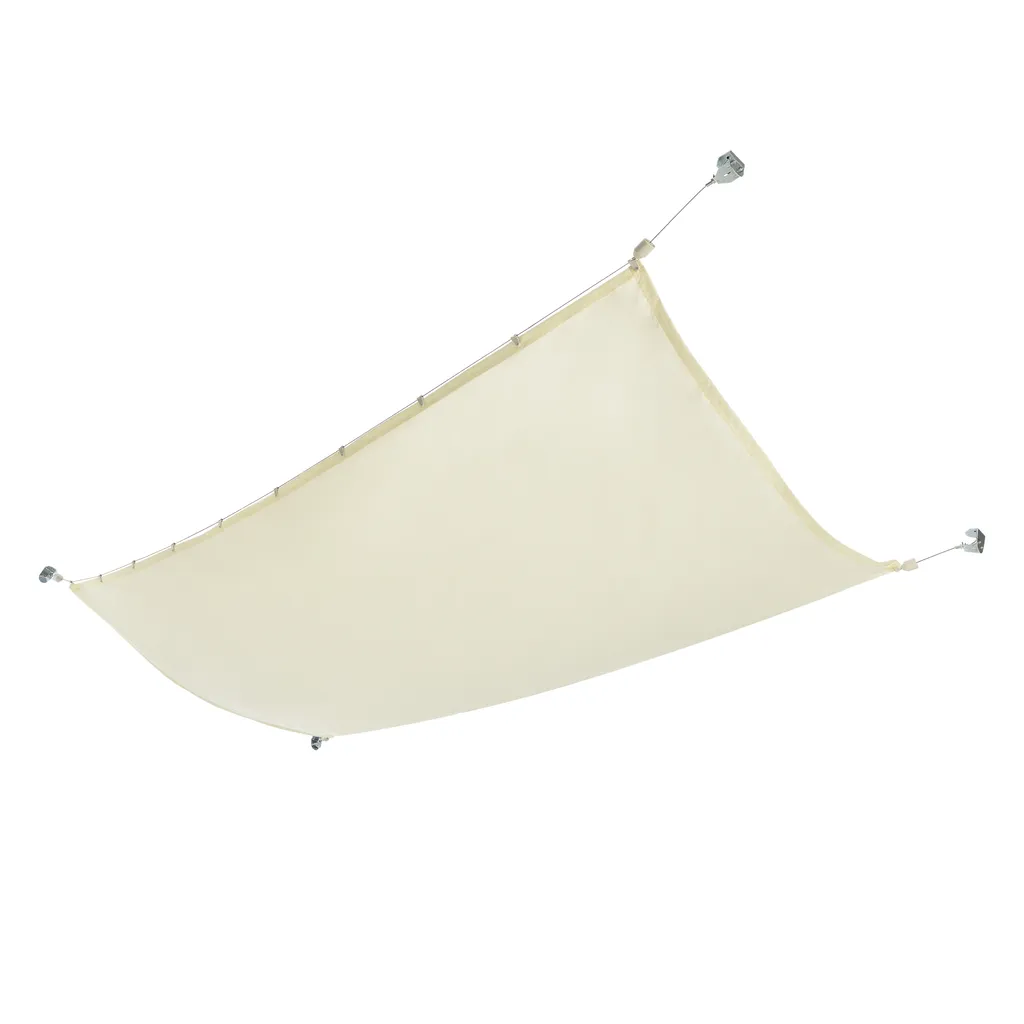 Tenda da Sole a Corda 140x420 cm Beige - Vela Idrorepellente per Esterni